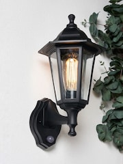 BHS Bianca Black 6 Panel Outdoor Wall Light - Image 1 of 7