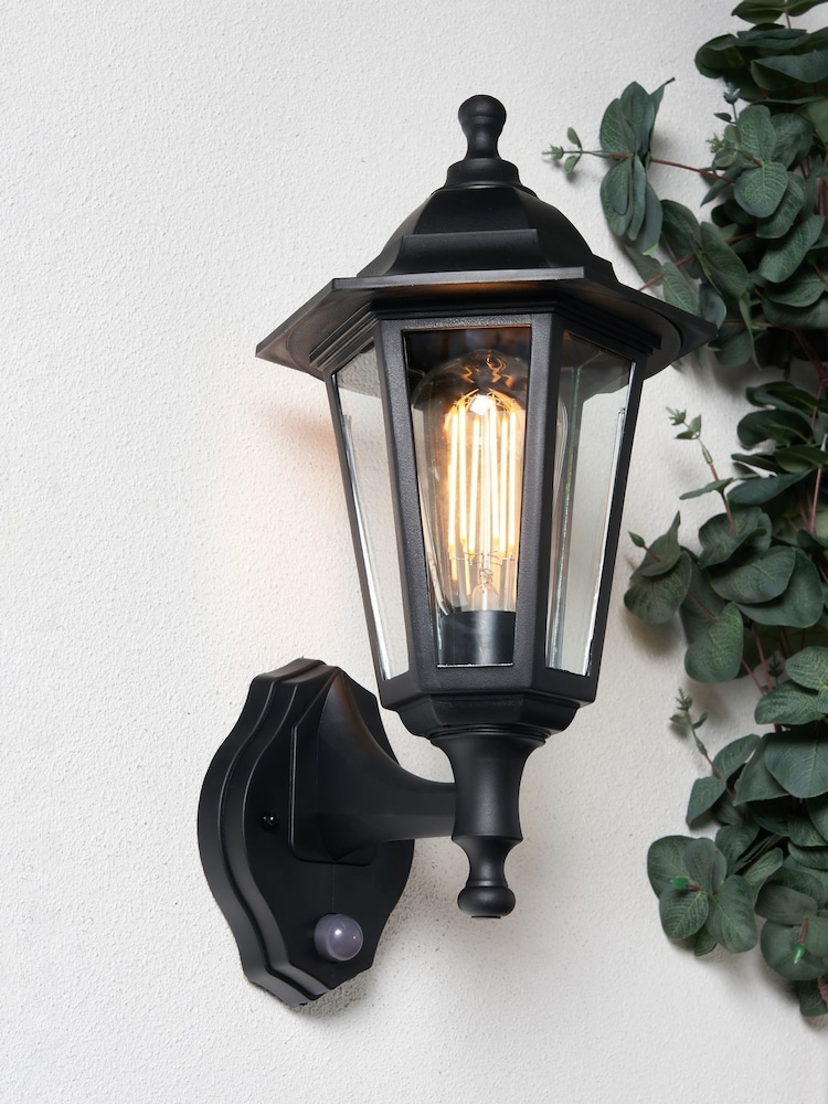 BHS Bianca Black 6 Panel Outdoor Wall Light - Image 1 of 7