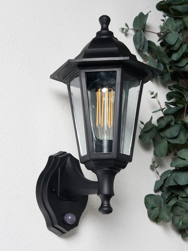 BHS Bianca Black 6 Panel Outdoor Wall Light - Image 2 of 7