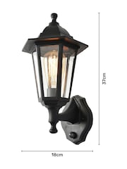 BHS Bianca Black 6 Panel Outdoor Wall Light - Image 4 of 7