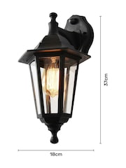 BHS Bianca Black 6 Panel Outdoor Wall Light - Image 5 of 7