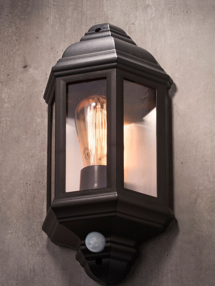 BHS Athena Black Half Wall Lantern Outdoor Light - Image 1 of 3 BHS Athena Black Half Wall Lantern Outdoor Light - Image 1 of 3