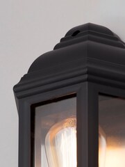 BHS Athena Black Half Wall Lantern Outdoor Light - Image 2 of 3