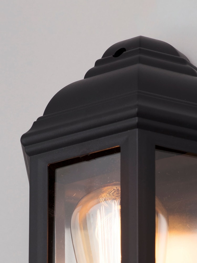BHS Athena Black Half Wall Lantern Outdoor Light - Image 2 of 3 BHS Athena Black Half Wall Lantern Outdoor Light - Image 2 of 3