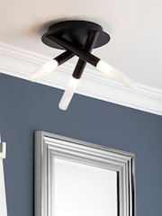 BHS Black Crux 3 Light Bathroom Ceiling Light - Image 1 of 5