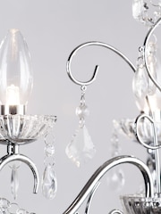 BHS Silver Vela 3 Light Chandelier Light - Image 3 of 5