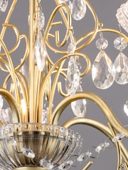 Brass Vela 5 Light Bath Satin Brass Chandelier Ceiling Light - Image 3 of 5