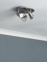 BHS Silver 3 Light Spotlight - Image 2 of 7