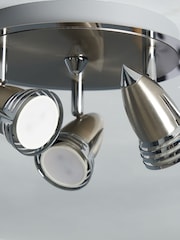 BHS Silver 3 Light Spotlight - Image 3 of 7
