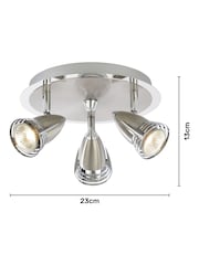 BHS Silver 3 Light Spotlight - Image 4 of 7