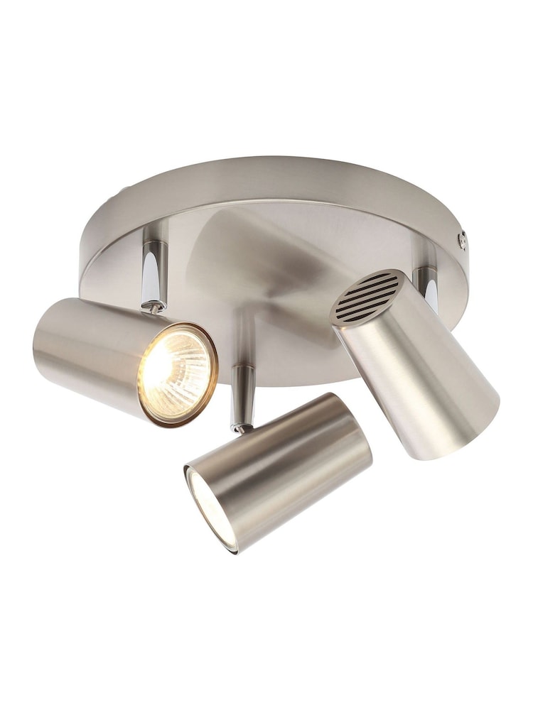 BHS Harvey Silver Harvey 3 Light Flush Spotlight - Image 2 of 5