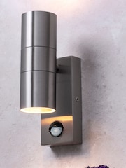 BHS Silver Leto 2 Outdoor Light Lamp Holders - Image 1 of 4