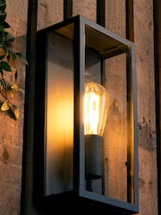 BHS Black Minerva Outdoor Lantern Wall Light - Image 1 of 5