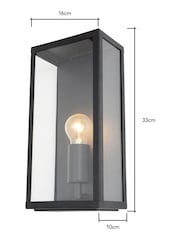 BHS Black Minerva Outdoor Lantern Wall Light - Image 5 of 5