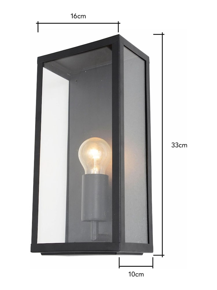 BHS Black Minerva Outdoor Lantern Wall Light - Image 5 of 5