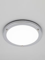 BHS Silver Delphi Large Flush Bathroom Ceiling Light - Image 1 of 4