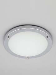 BHS Silver Delphi Large Flush Bathroom Ceiling Light - Image 2 of 4