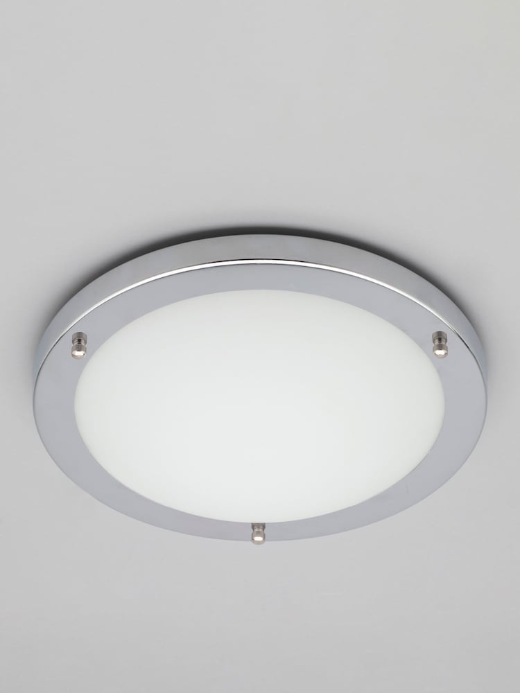 BHS Silver Delphi Large Flush Bathroom Ceiling Light - Image 2 of 4