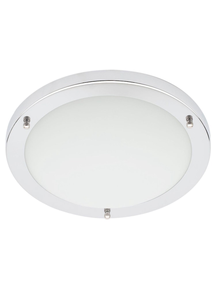 BHS Silver Delphi Large Flush Bathroom Ceiling Light - Image 4 of 4