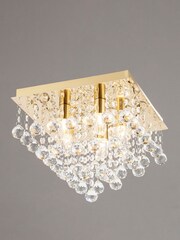 Brass BHS Orlando Bathroom Square Flush Ceiling Light - Image 2 of 3