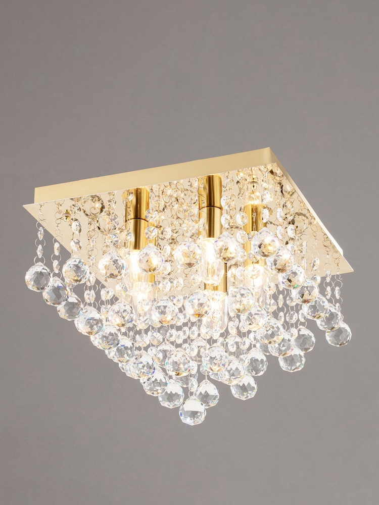 Brass BHS Orlando Bathroom Square Flush Ceiling Light - Image 2 of 3