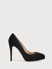 LK Bennett Black Sledge Suede Platform Shoes - Image 1 of 4