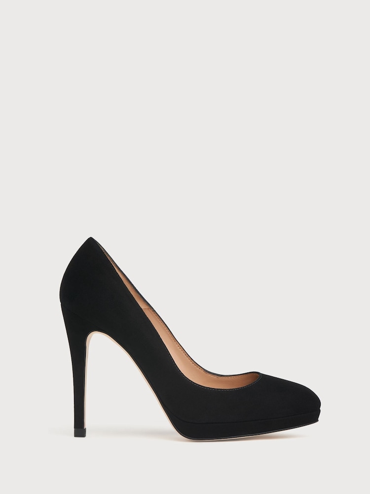 LK Bennett Black Sledge Suede Platform Shoes - Image 1 of 4