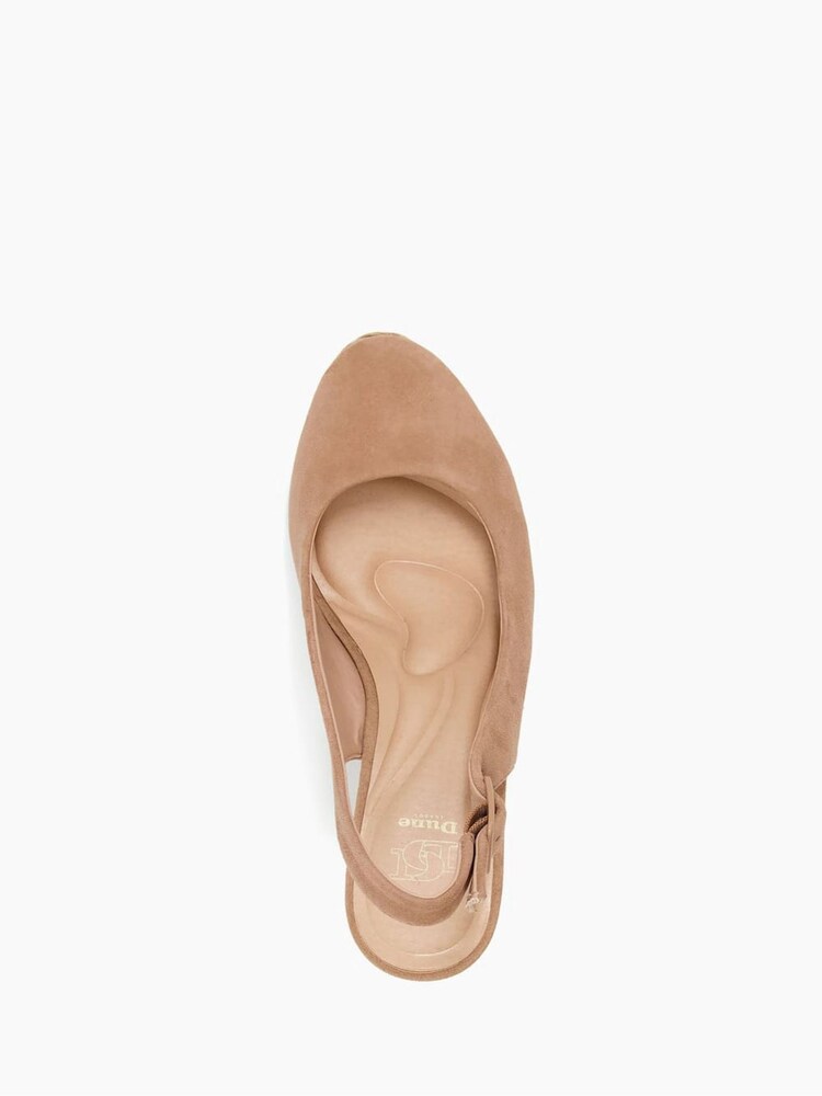 Dune London Natural Metallic Colombia Wide Fit Cross Strap Court Sandals - Image 5 of 5 Dune London Natural Metallic Colombia Wide Fit Cross Strap Court Sandals - Image 5 of 5