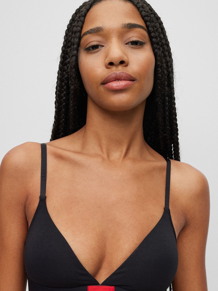 HUGO Black Triangle Box Logo Bra - Image 1 of 5