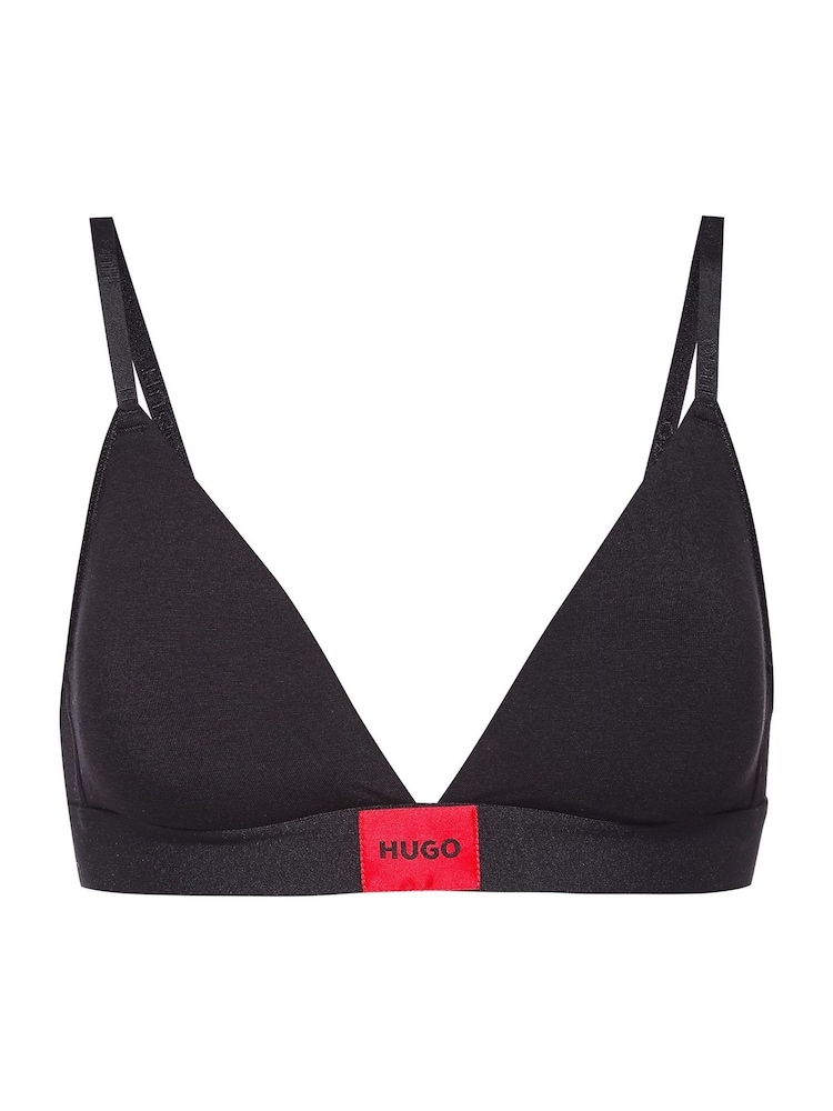 HUGO Black Triangle Box Logo Bra - Image 5 of 5