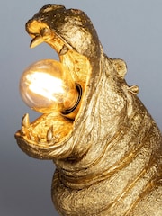 BHS Gold Bernard Hippo Lamp - Image 2 of 5