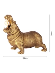 BHS Gold Bernard Hippo Lamp - Image 4 of 5