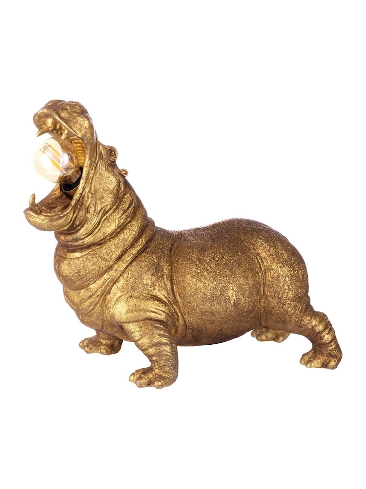 BHS Gold Bernard Hippo Lamp - Image 5 of 5
