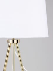 BHS Brass Tristan Large Table Lamp - Image 2 of 4