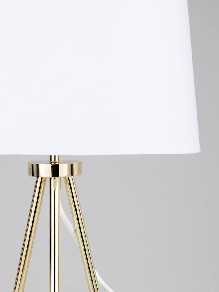 BHS Brass Tristan Large Table Lamp - Image 2 of 4