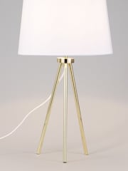 BHS Brass Tristan Large Table Lamp - Image 3 of 4