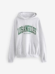 Grey Los Angeles Graphic Hoodie - Image 6 of 6