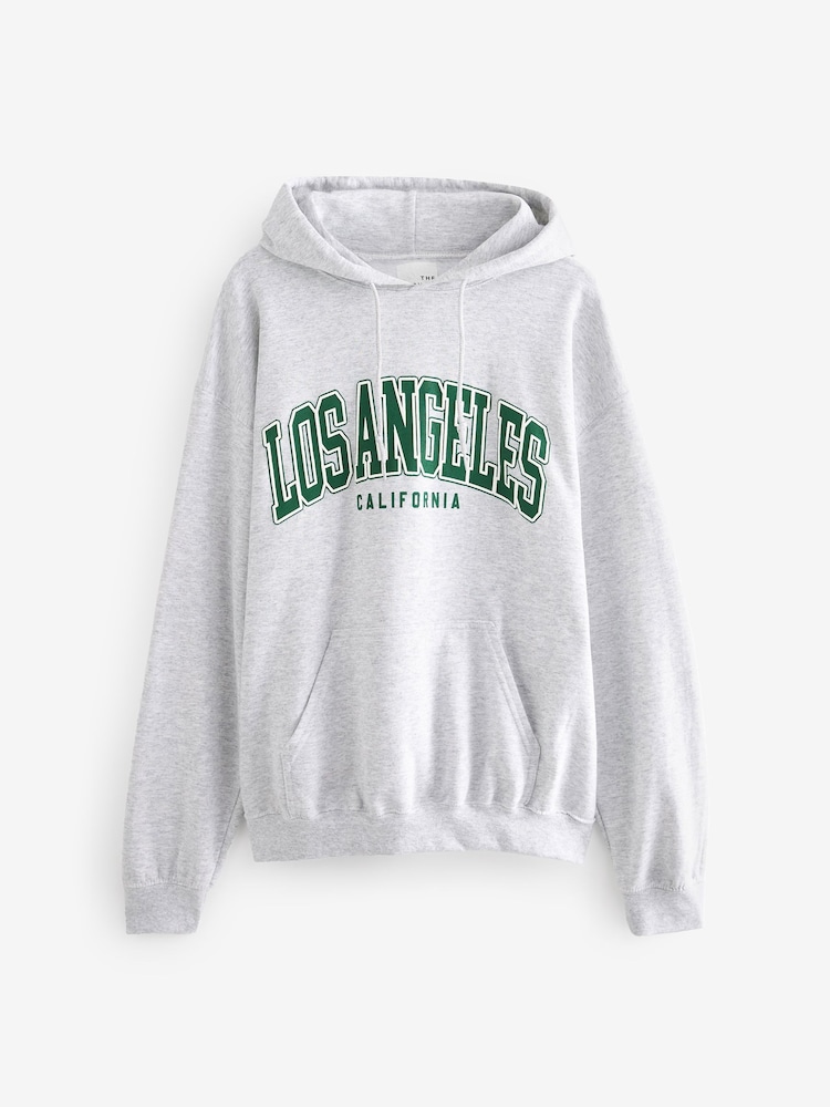 Grey Los Angeles Graphic Hoodie - Image 6 of 6