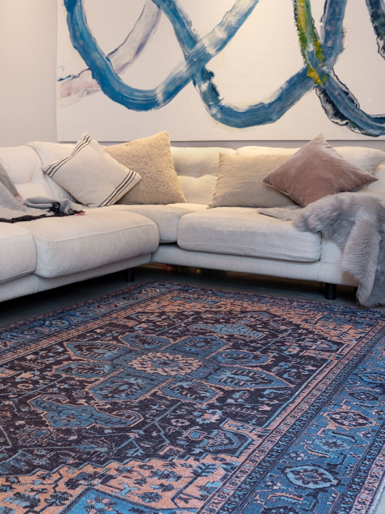 Asiatic Rugs Orange Kaya Niki Washable Rug - Image 1 of 5