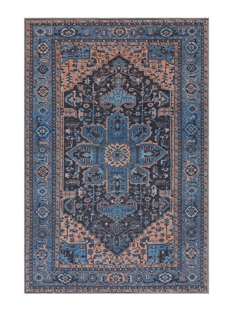 Asiatic Rugs Orange Kaya Niki Washable Rug - Image 2 of 5