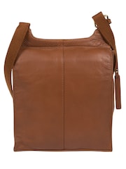 Cultured London Covent Leather Cross-Body Dark 100% Cotton Bag - Image 2 of 6