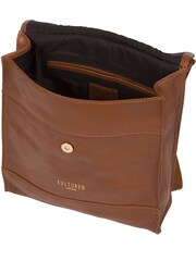 Cultured London Covent Leather Cross-Body Dark 100% Cotton Bag - Image 4 of 6