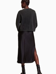 AllSaints Black 100% Cotton Embroidered Pippa Sweatshirt - Image 2 of 5
