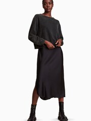 AllSaints Black 100% Cotton Embroidered Pippa Sweatshirt - Image 3 of 5