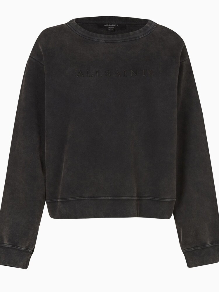 AllSaints Black 100% Cotton Embroidered Pippa Sweatshirt - Image 5 of 5