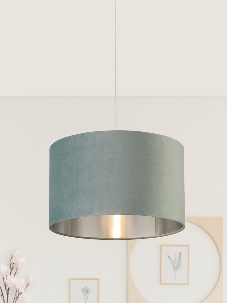 Searchlight Josie Sage Green Velvet Easy Fit Shade - Image 1 of 3 Searchlight Josie Sage Green Velvet Easy Fit Shade - Image 1 of 3