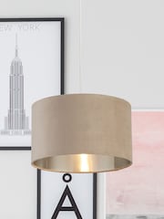 Searchlight Josie Taupe Velvet Easy Fit Shade - Image 1 of 3