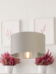Searchlight Josie Light Grey Velvet Easy Fit Shade - Image 1 of 3