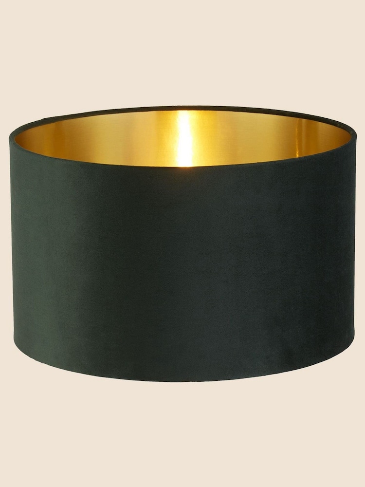 Searchlight Josie Green Velvet Easy Fit Shade - Image 2 of 3 Searchlight Josie Green Velvet Easy Fit Shade - Image 2 of 3