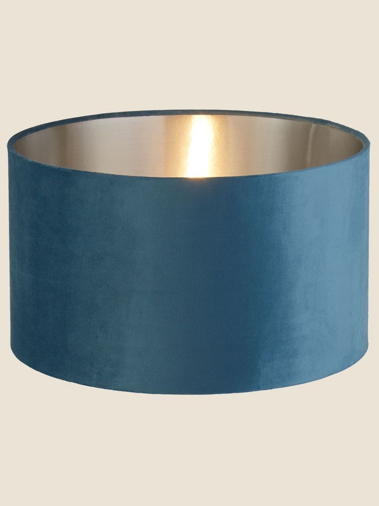 Searchlight Josie Teal Blue Velvet Easy Fit Shade - Image 2 of 3